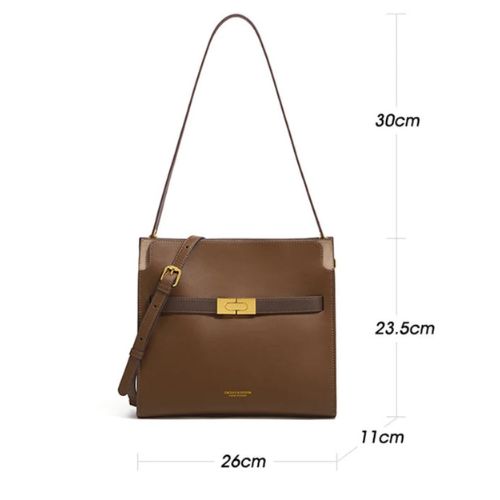 Bolsa de Ombro, Bolsa de Couro Legítimo, Bolsa de Couro, Bolsa Clássica 03