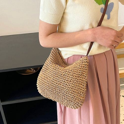 Bolsa Tiracolo Feminina de Palha, Bolsa de Praia, Bolsa de Palha Chic, Bolsa de Palha Praia, Bolsa de Palha Grande