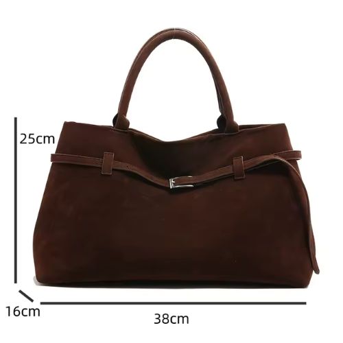 Bolsa Tote Grande, Bolsa Feminina Tote, Bolsa de Couro, Bolsa Casual, Bolsa Camurça