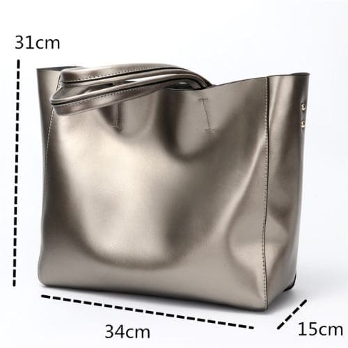 Bolsa Tote de Couro Brilhante, Bolsa de Couro, Bolsa Tote, Bolsa Tote Grande, Bolsa Tote Bag, Bolsa Feminina Tote, Bolsa Casual