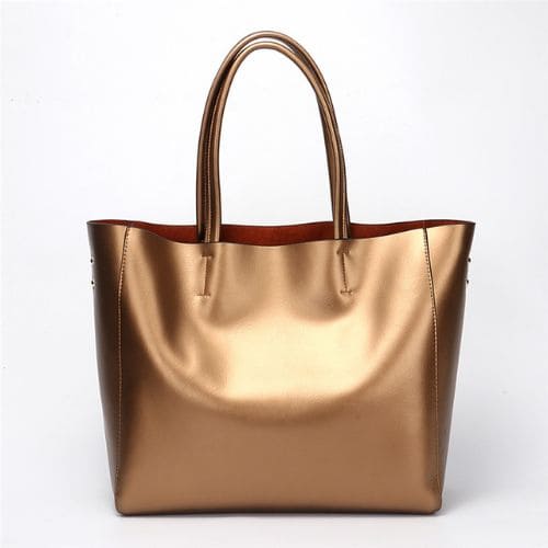 Bolsa Tote de Couro Brilhante, Bolsa de Couro, Bolsa Tote, Bolsa Tote Grande, Bolsa Tote Bag, Bolsa Feminina Tote, Bolsa Casual