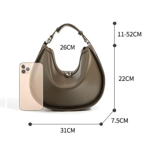 Bolsa Feminina, Bolsa de Ombro Feminina, Bolsa de Ombro Casual, Bolsa de Ombro, Bolsa de Couro Legítimo, Bolsa de Couro Feminina, Bolsa de Couro