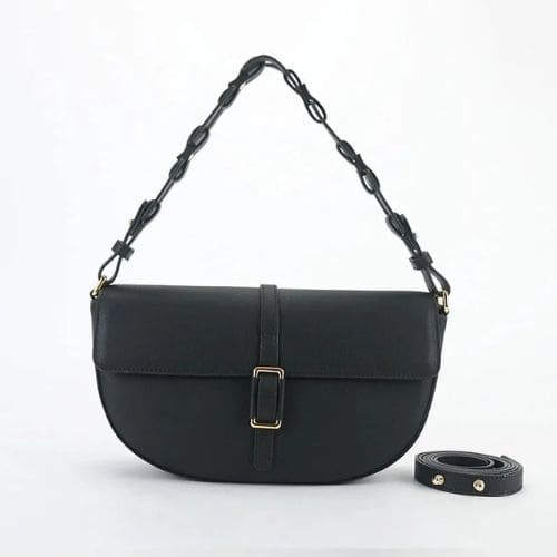 Bolsa de Ombro em Couro com Alça Transversal, Bolsa de Ombro Feminina, Bolsa Feminina, Bolsa de Ombro, Bolsa de Couro, Bolsa de Couro Feminina, Bolsa de Couro Legítimo