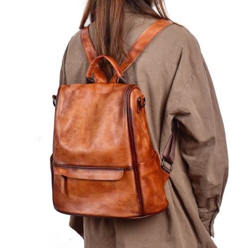 Mochila Feminina Couro, Mochilas Femininas Estilosas, Mochila Feminina Grande, Mochila de Viagem Feminina, Mochila Feminina Preta